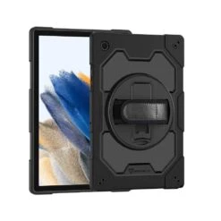 DEN-SS-X205 | Samsung Galaxy Tab A8 SM-X200 / X205 | 2 Layer Shockproof Case With Hand Strap & Kick-stand