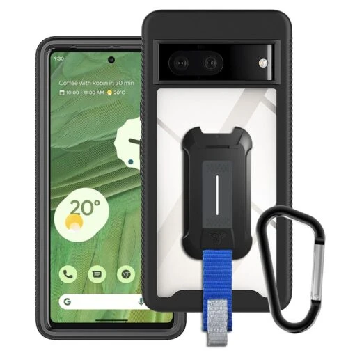 HX-GG22-PXL7 | Google Pixel 7 Case | Protection Military Grade W/ KEY Mount & Carabiner -Mobile Phone Case Store HX GG22 PXL7 Armor X Google pixel 7 2 IN 1 shockproof rugged case cases cover with carabiner 1