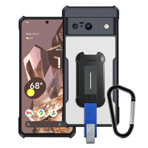 TX-GG23-PXL8 | Google Pixel 8 Case | Slim Shockproof Case W/ KEY Mount & Carabiner -Mobile Phone Case Store TX GG23 PXL8 Armor X Google Pixel 8 armorx shockproof rugged Soft TPU PC case military grade mountable protective cases with carabiner 1