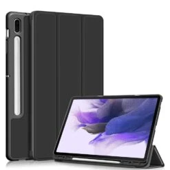 CVR-SS-S7FE | Samsung Galaxy Tab S7 FE SM-T730 / T733 / T736B / T735NZ | Smart Tri-Fold Stand Magnetic PU Cover
