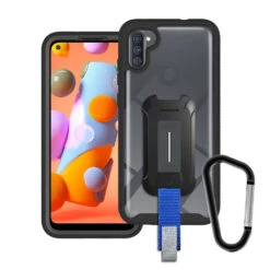 HX-SS20-A11-BK | Samsung Galaxy A11 Case | Protection Military Grade W/ KEY Mount & Carabiner -Black
