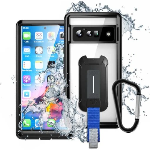 MX-GG21-PX6P | Google Pixel 6 Pro Waterproof Case | IP68 Shock & Water Proof Cover W/ X-Mount & Carabiner -Mobile Phone Case Store mx gg21 px6p armor x armorx google pixel 6 pro ip68 waterproof shockproof rugged case cases cover with carabiner 2