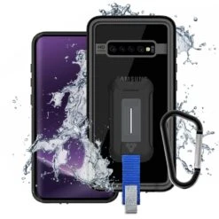 MX-S10P-BK | Samsung Galaxy S10+ S10 Plus Waterproof Case | IP68 Shock & Water Proof Cover W/ X-Mount & Carabiner